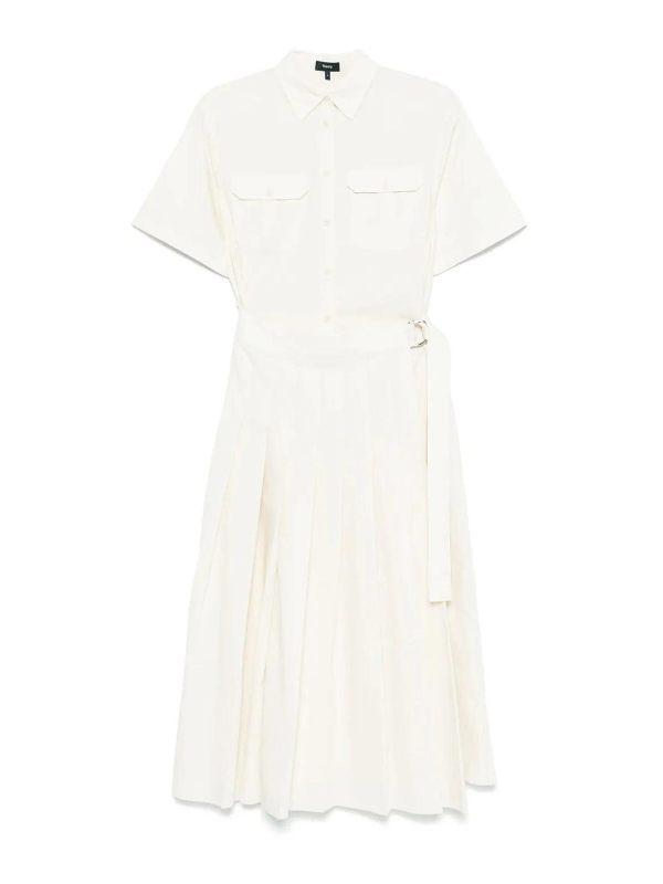 Theory Robe Au Genou - Blanc