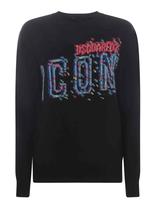 Dsquared2 Pull Col Rond - Noir