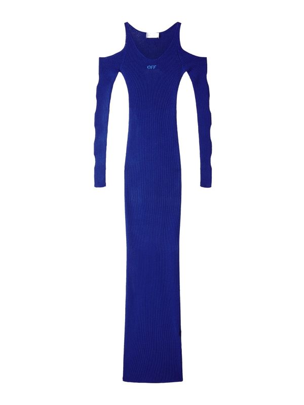 Off-White Pull Col Rond - Bleu Clair