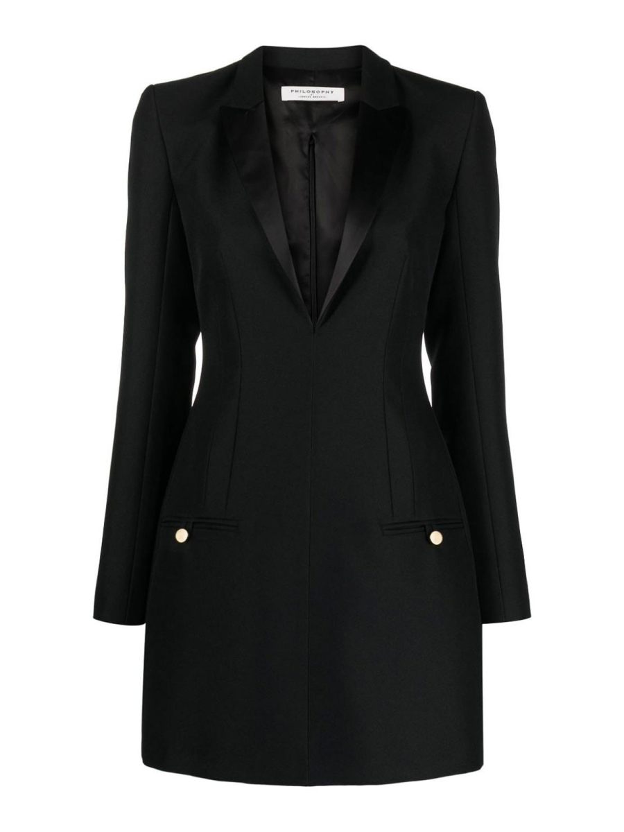 Philosophy di Lorenzo Serafini Robe Au Genou - Noir