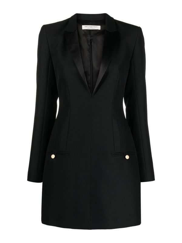 Philosophy di Lorenzo Serafini Robe Au Genou - Noir