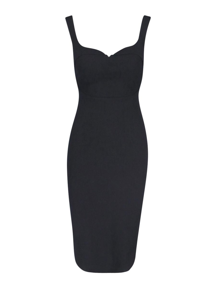 Victoria Beckham Robe Au Genou - Noir