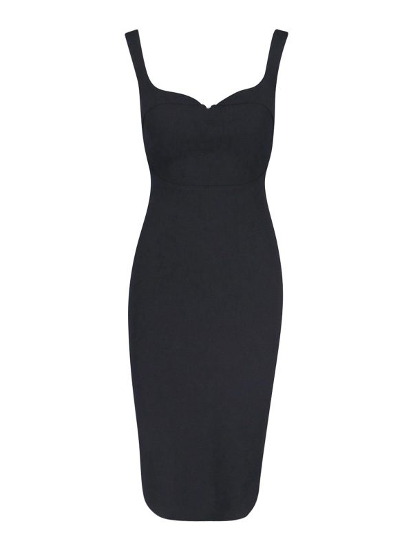 Victoria Beckham Robe Au Genou - Noir