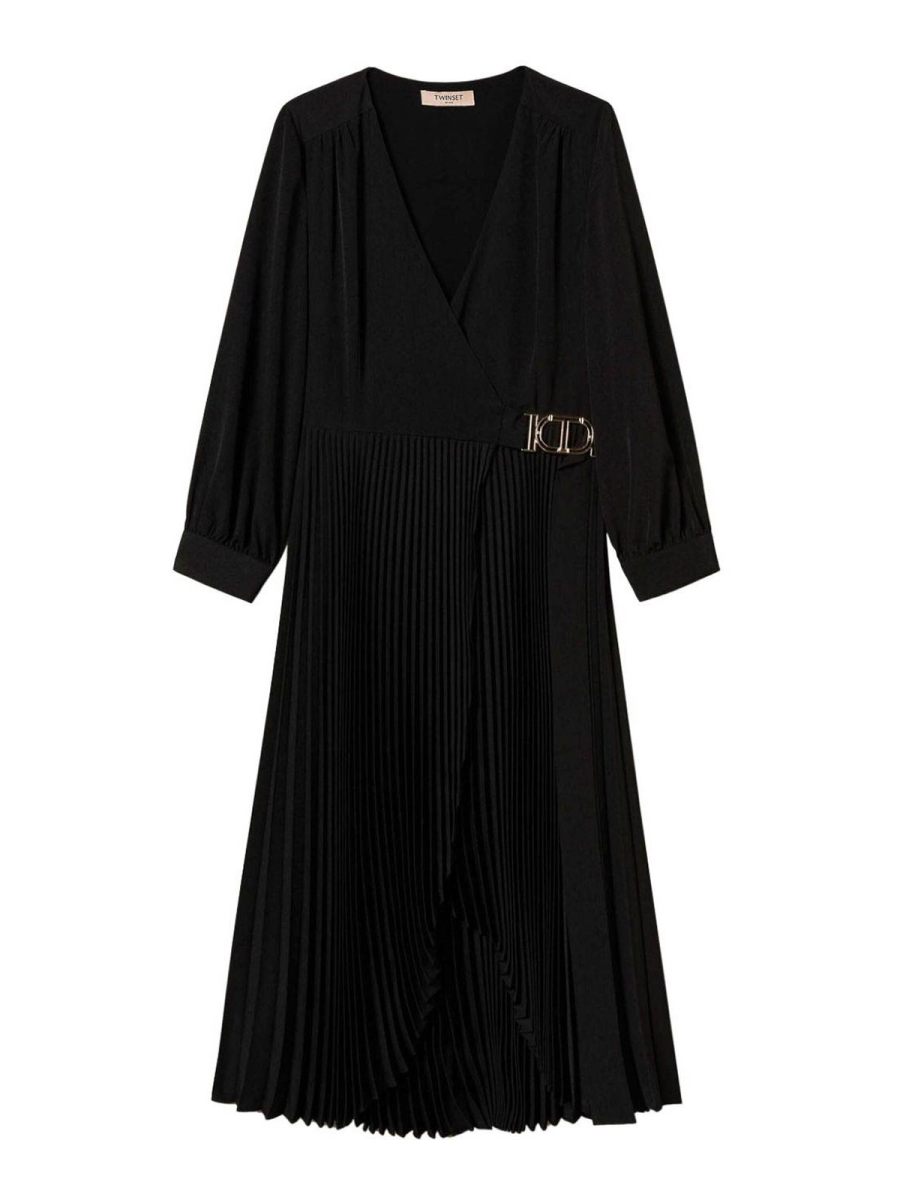 Twinset Robe Au Genou - Noir