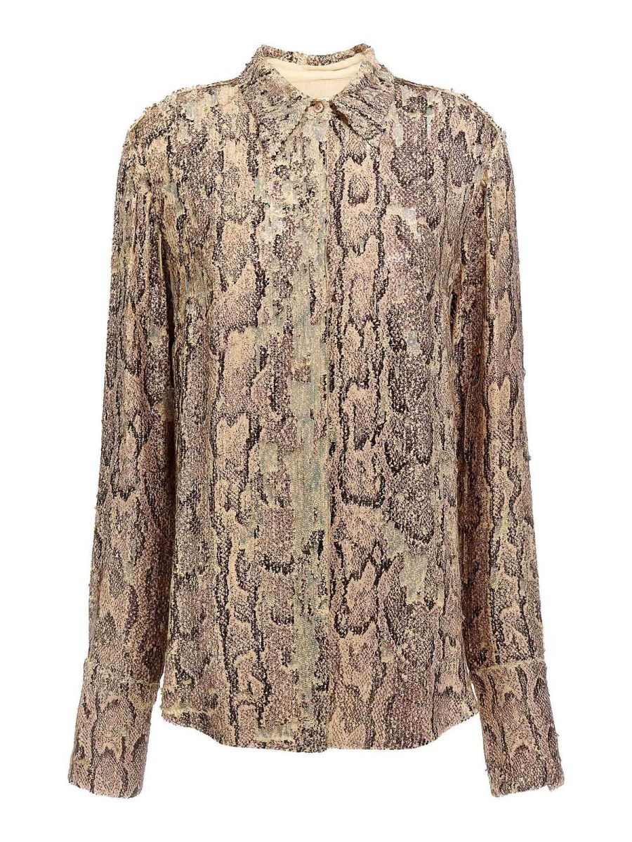 Dries Van Noten Chemise - Couleur Chair