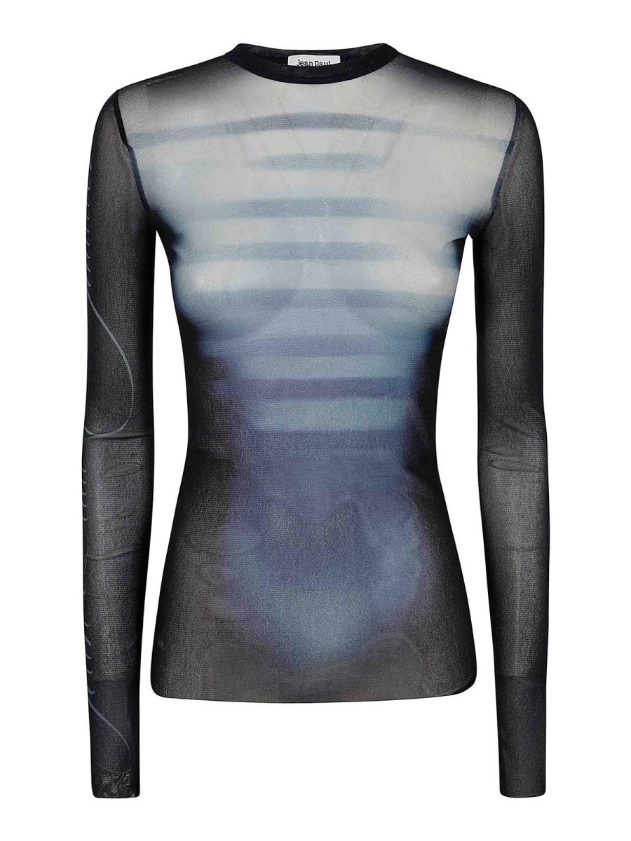 Jean Paul Gaultier Pull Col Rond - Bleu
