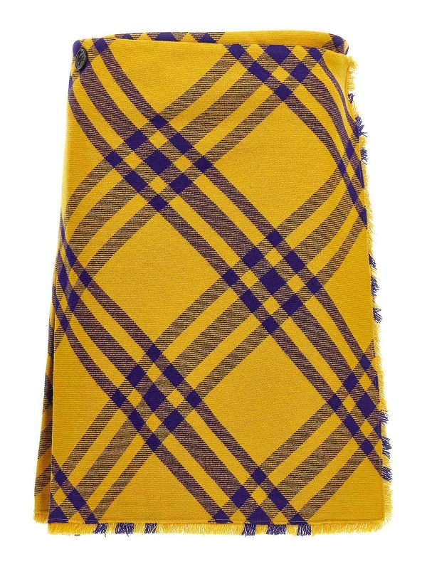 Burberry Jupe Midi - Jaune