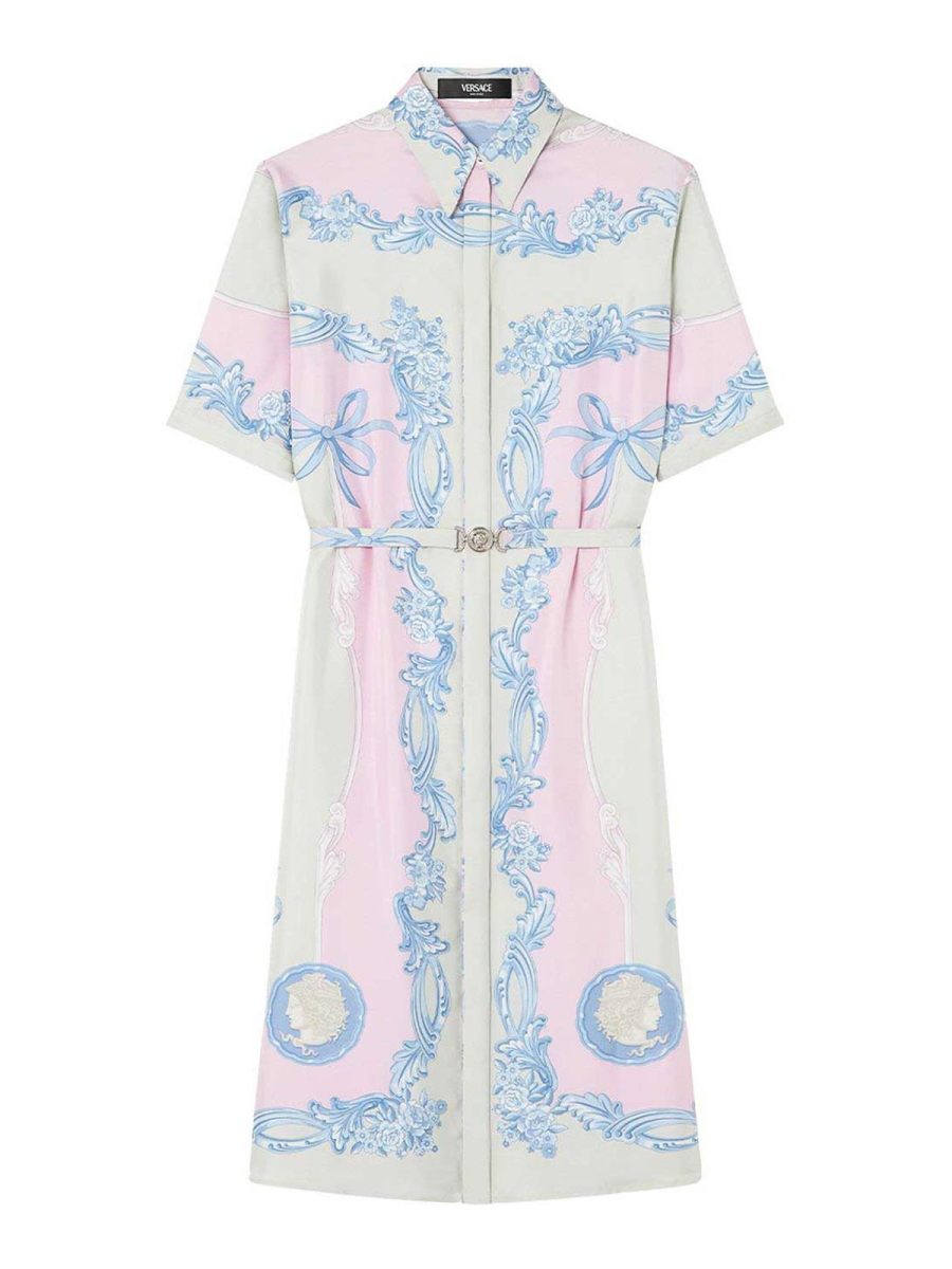 Versace Robe Au Genou - Multicolore