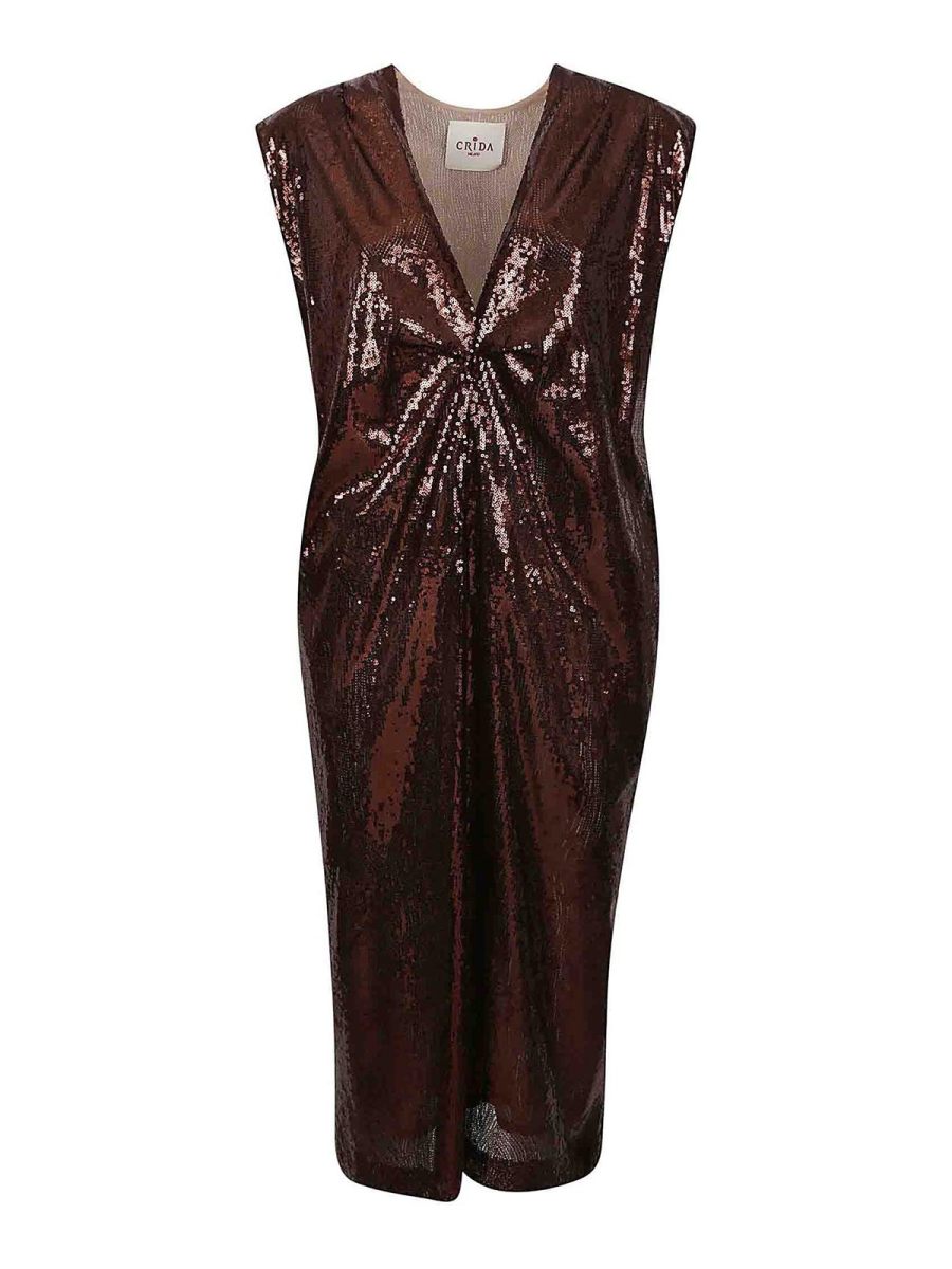 Crida Robe Au Genou - Marron