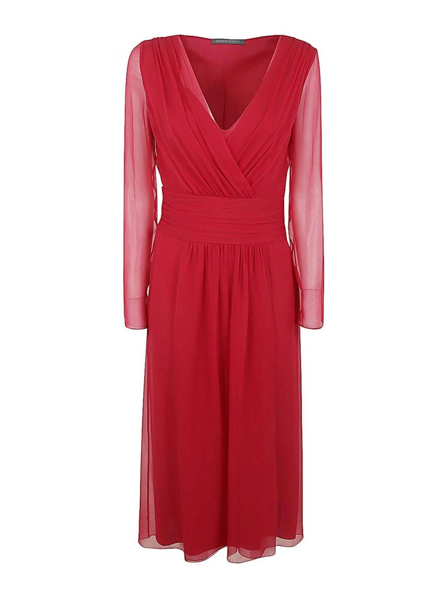 Alberta Ferretti Robe De Soirée - Rouge