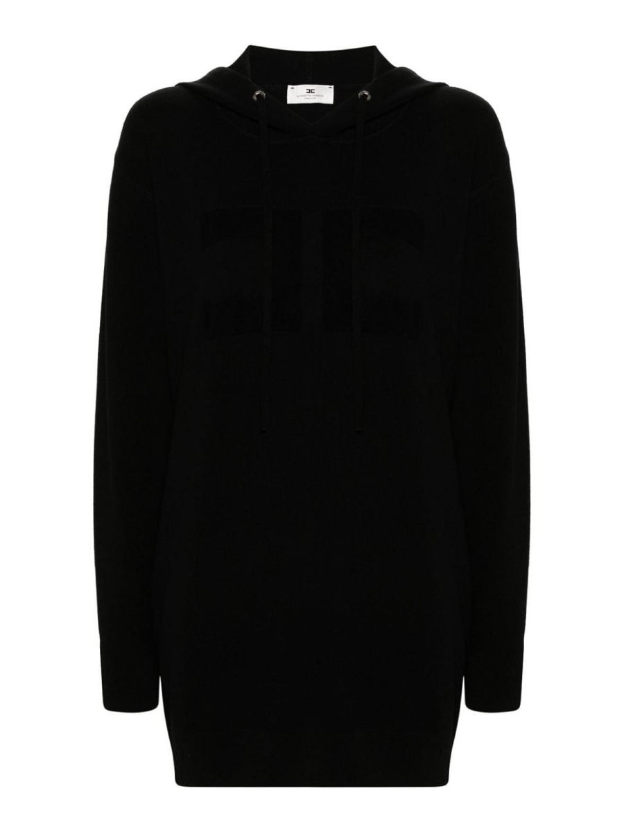 Elisabetta Franchi Robe Au Genou - Noir