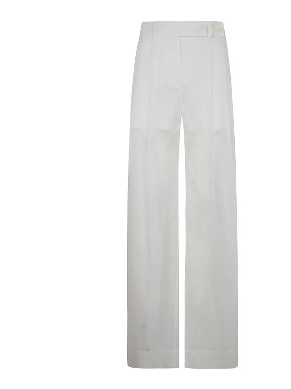 Alberta Ferretti Pantalons Décontractés - Blanc