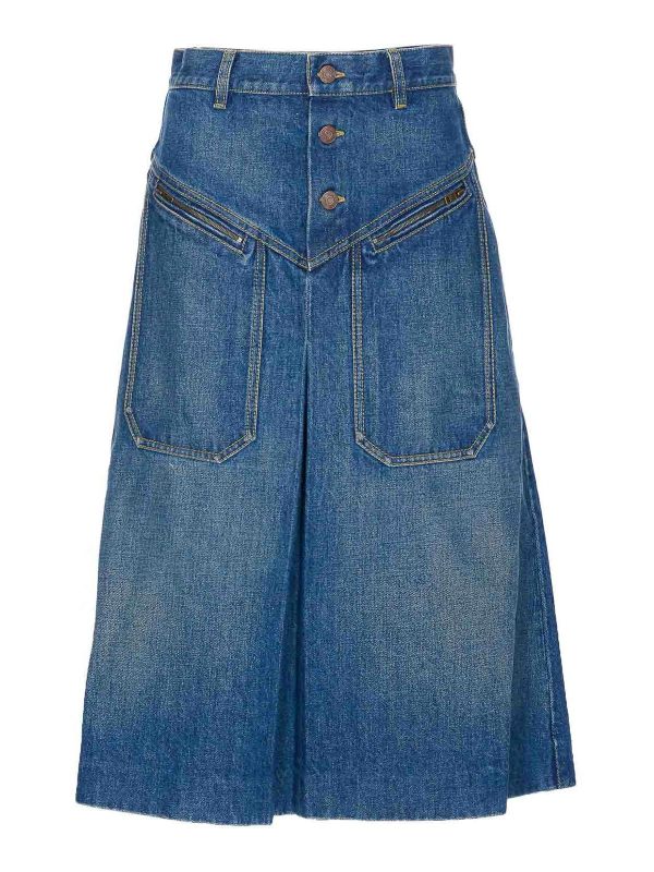 Chloe' Jupe Midi - Bleu