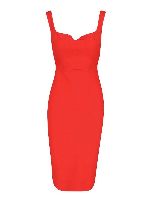 Victoria Beckham Robe Au Genou - Rouge