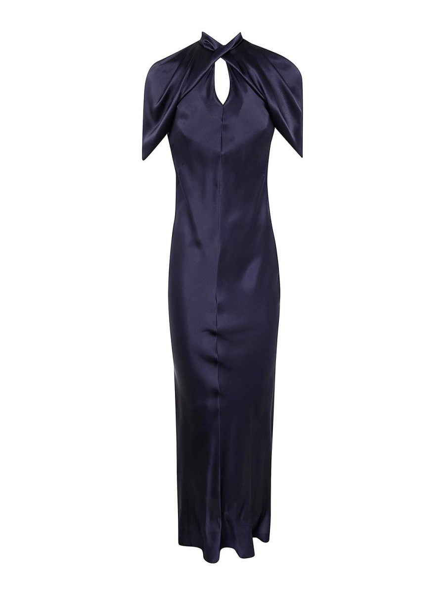 Alberta Ferretti Maxi Robe - Bleu
