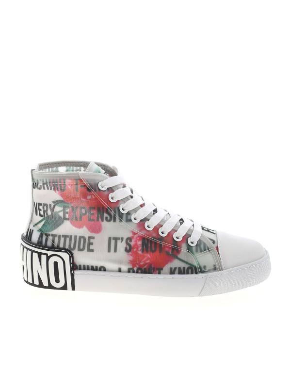 Moschino Baskets - Slogan And Flowers