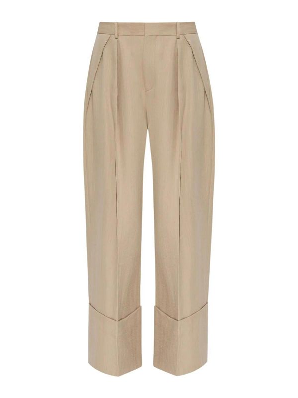 Victoria Beckham Pantalons Décontractés - Beige
