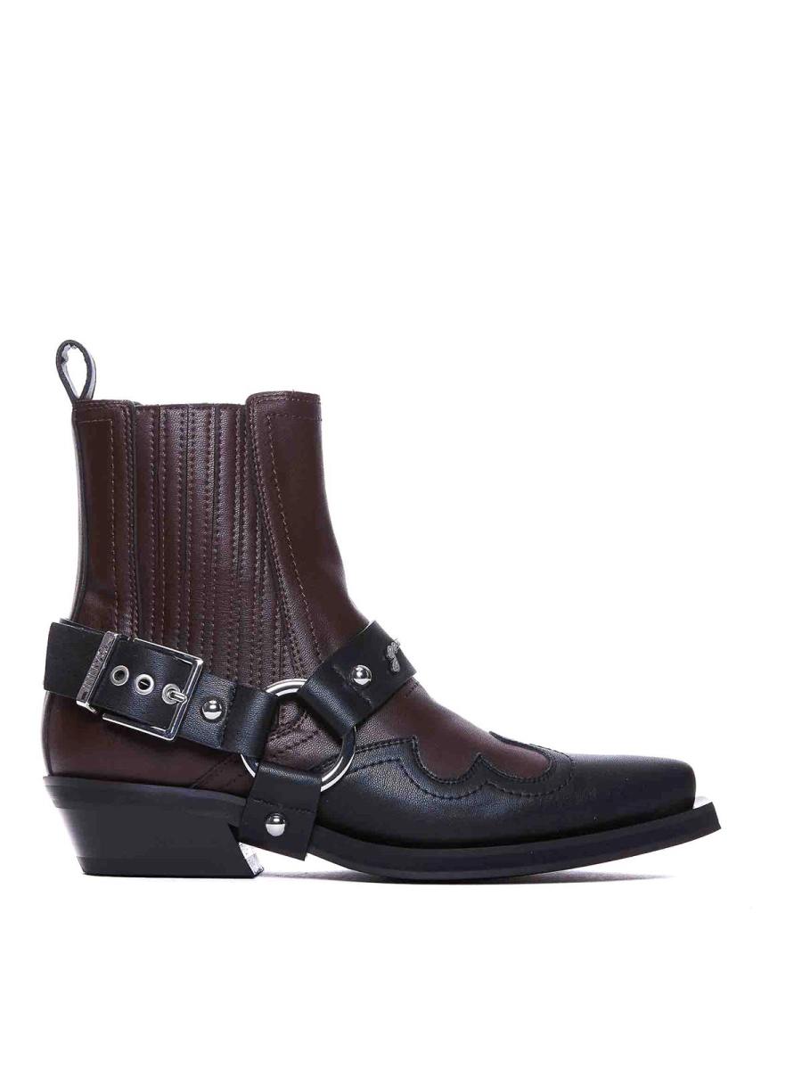 Ganni Bottines - Marron