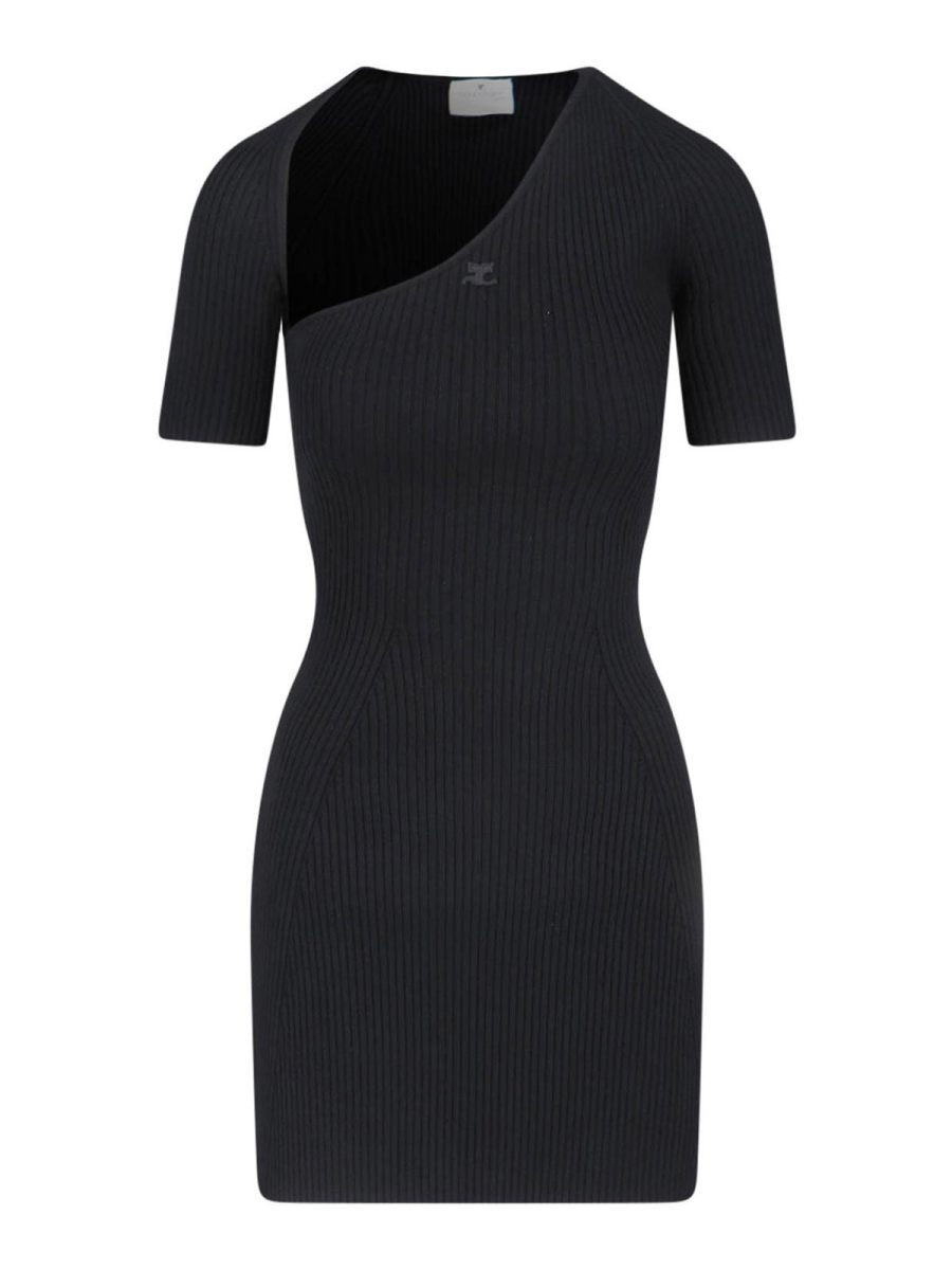 Courreges Robe Courte - Noir
