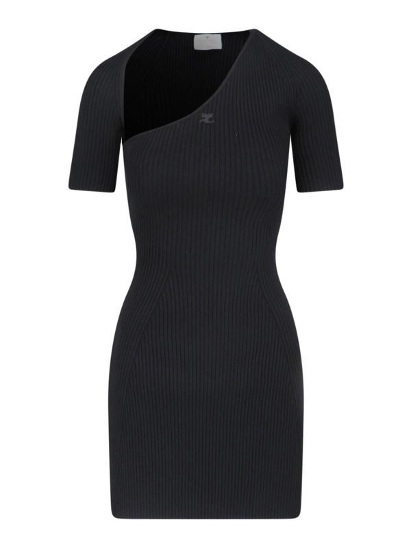 Courreges Robe Courte - Noir