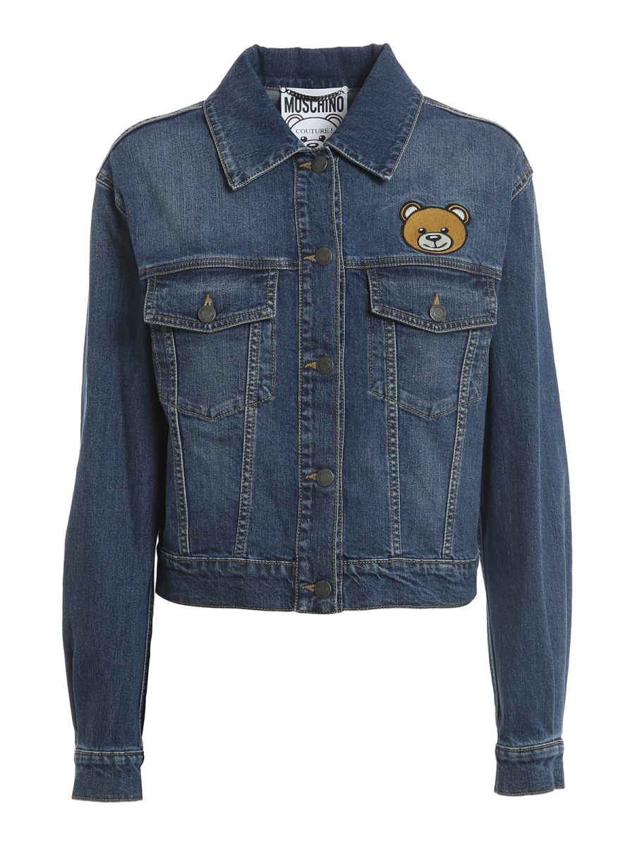 Moschino Veste En Jean - Teddy Bear