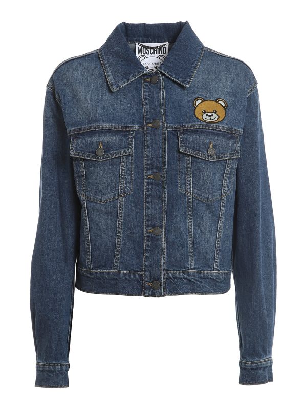 Moschino Veste En Jean - Teddy Bear