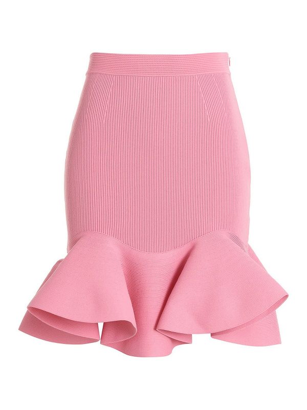 Alexander Mcqueen Mini Jupe - Rose