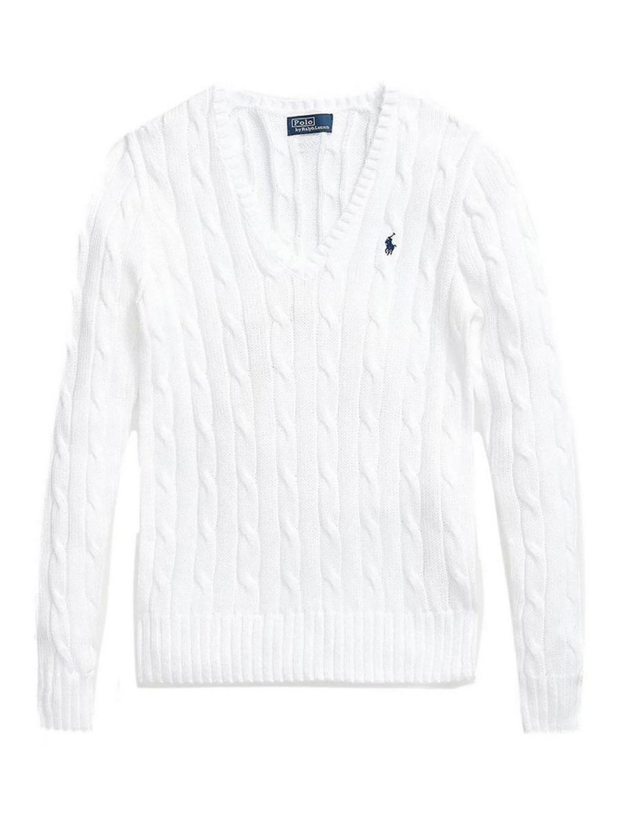 Polo Ralph Lauren Pull Col Rond - Blanc