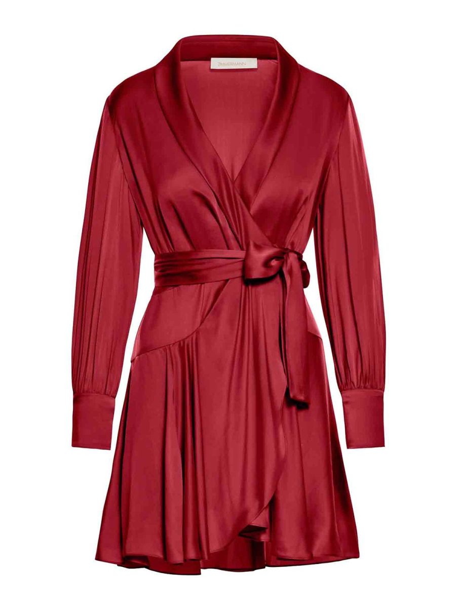 Zimmermann Robe Au Genou - Rouge