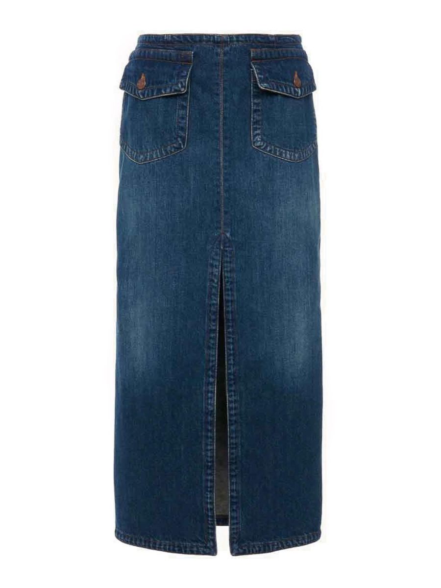 Chloe' Jupe Midi - Bleu