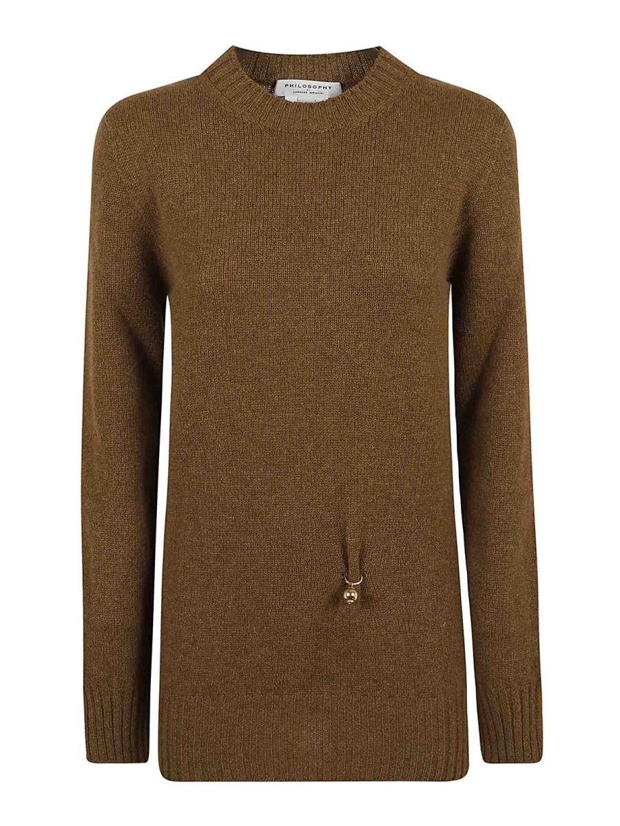 Philosophy di Lorenzo Serafini Pull Col Bateau - Vert