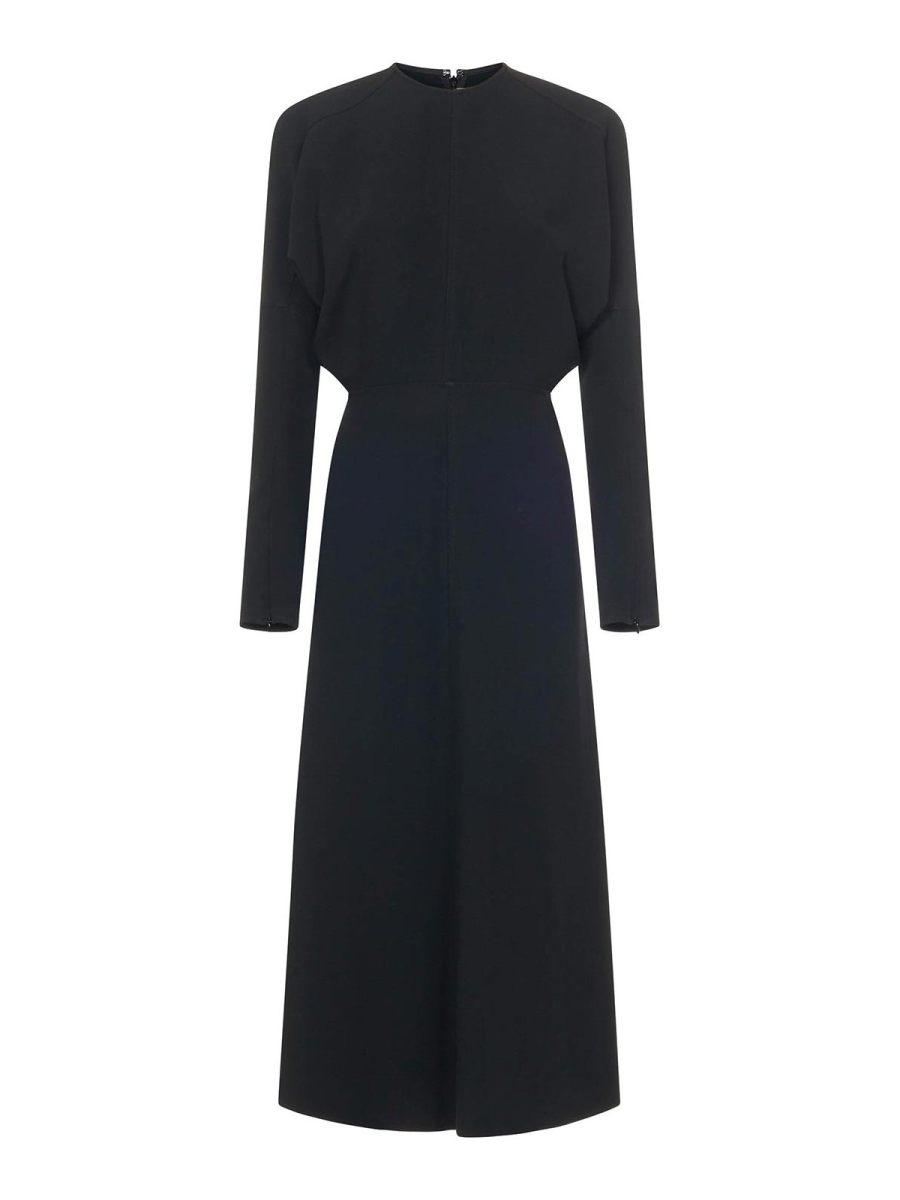 Victoria Beckham Robe Au Genou - Noir