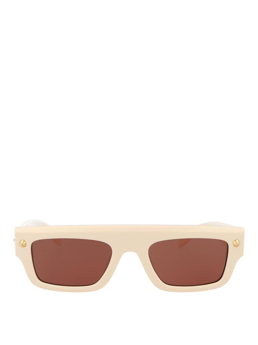 Alexander Mcqueen Lunettes De Soleil - Blanc