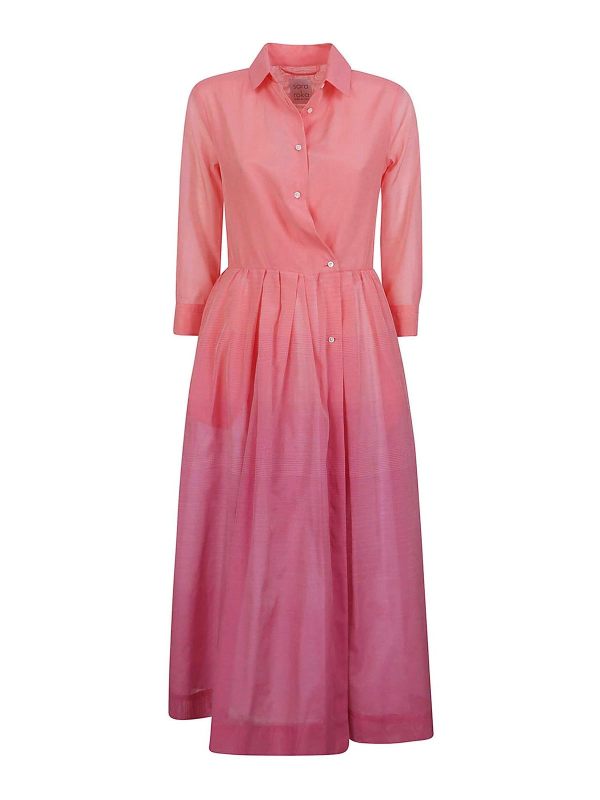 Sara Roka Robe Au Genou - Bleu Clair
