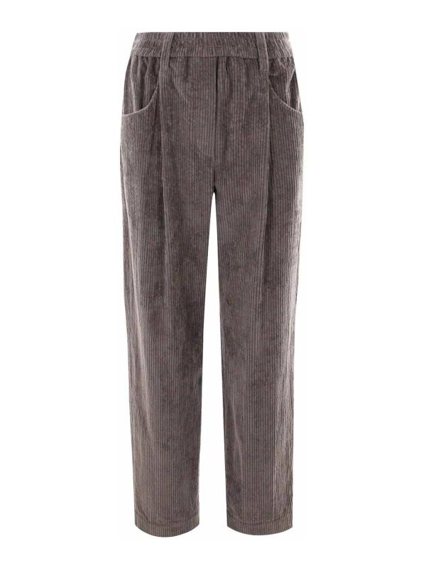 Brunello Cucinelli Pantalons Décontractés - Gris
