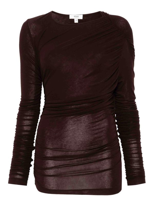 Agolde Chemise - Marron Foncé