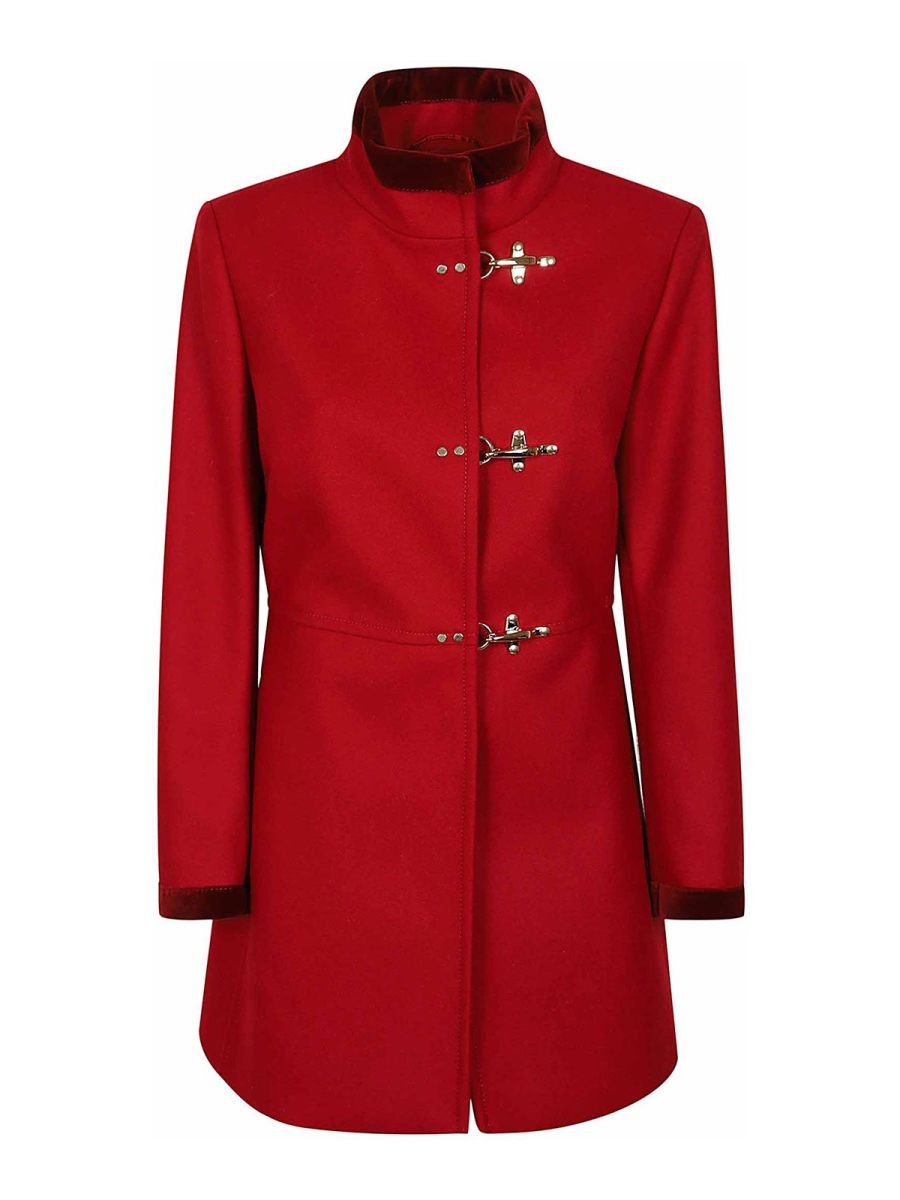 Fay Manteau Court - Rouge