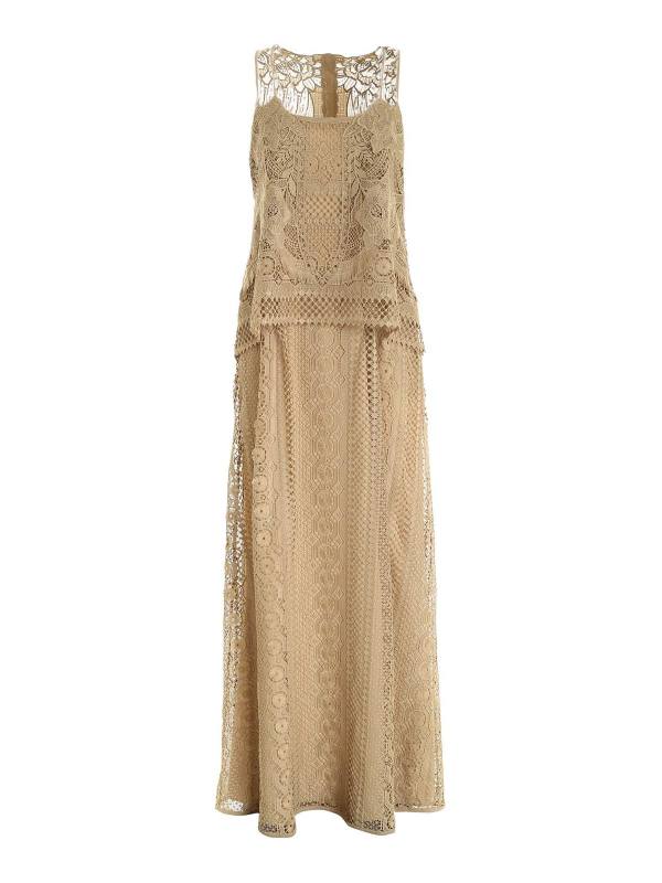 Alberta Ferretti Maxi Robe - Beige