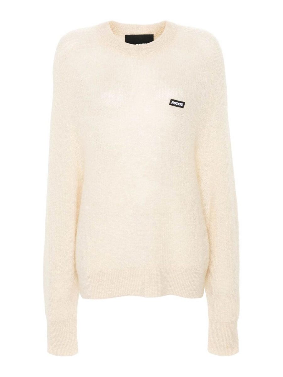 Rotate Birger Christensen Pull Col Rond - Beige