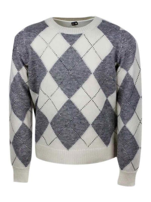 Monnalisa Pull Col Rond - Gris