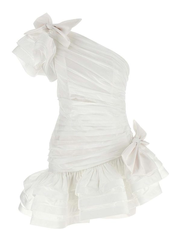 Alessandra Rich Robe Au Genou - Blanc