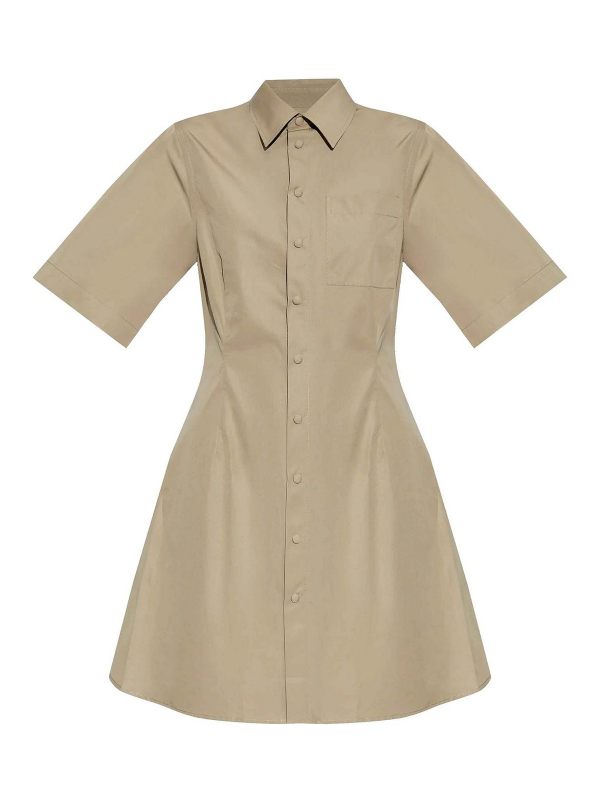 Ami Paris Robe Au Genou - Beige