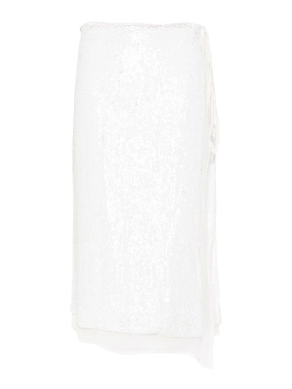 P. A.R. O.S. H. Jupe Midi - Blanc