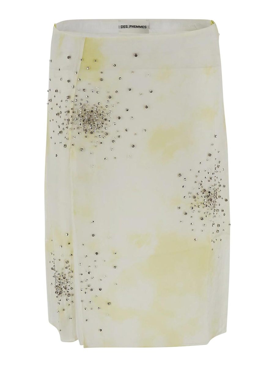 Des Phemmes Jupe Midi - Blanc