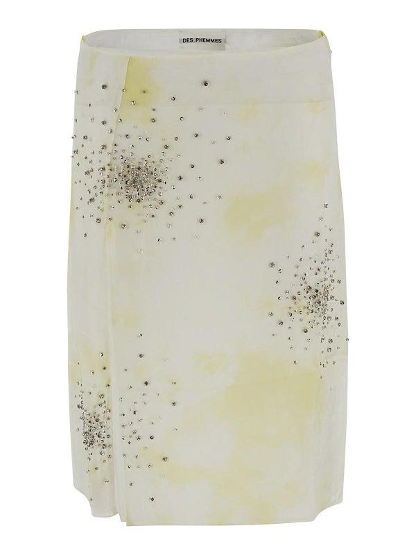 Des Phemmes Jupe Midi - Blanc