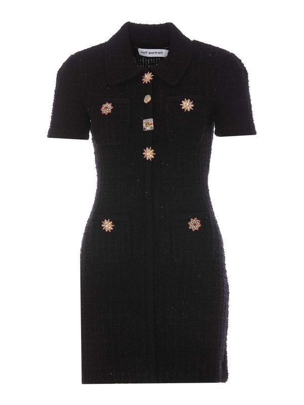 Self Portrait Robe Courte - Noir