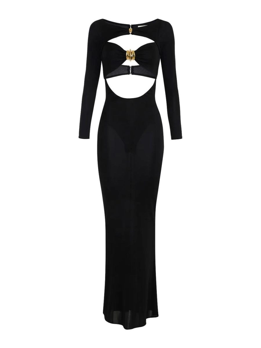 Elisabetta Franchi Robe Au Genou - Noir