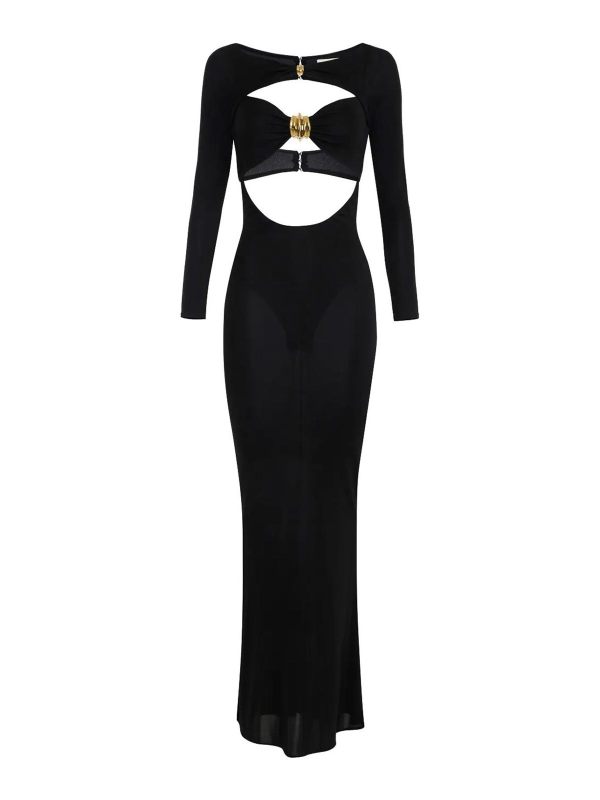 Elisabetta Franchi Robe Au Genou - Noir
