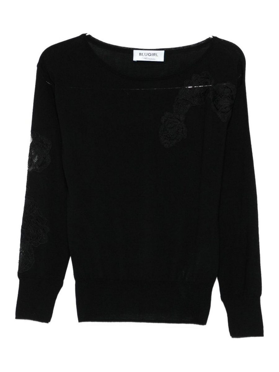Blugirl Pull Col Rond - Noir