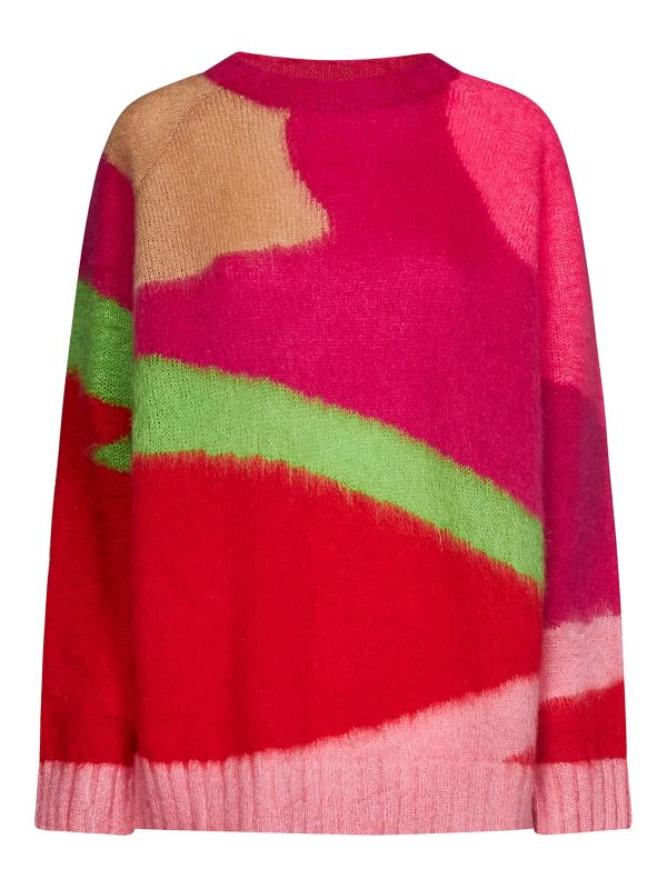 M. S.G. M. Pull Col Rond - Rouge